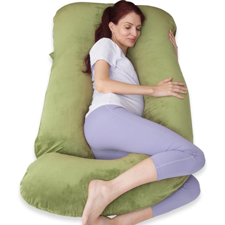 Pregnancy Pillow for Sleeping, Extra Large U Shaped Body Pillow, Maternity Pillow for Pregnant Women (Green) - Just Closeouts Canada Inc.