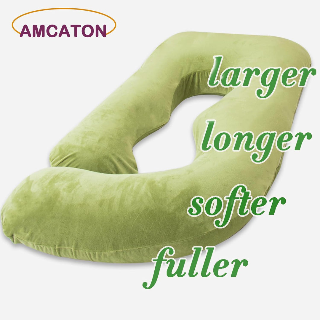 Pregnancy Pillow for Sleeping, Extra Large U Shaped Body Pillow, Maternity Pillow for Pregnant Women (Green) - Just Closeouts Canada Inc.