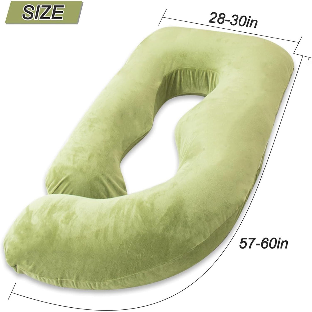 Pregnancy Pillow for Sleeping, Extra Large U Shaped Body Pillow, Maternity Pillow for Pregnant Women (Green) - Just Closeouts Canada Inc.