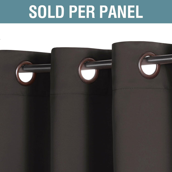 Premium Blackout Curtains for Living Room 84 Inches Length, Blackout Curtains for Bedroom Thermal Insulated Drapes - Chocolate Brown - Just Closeouts Canada Inc.