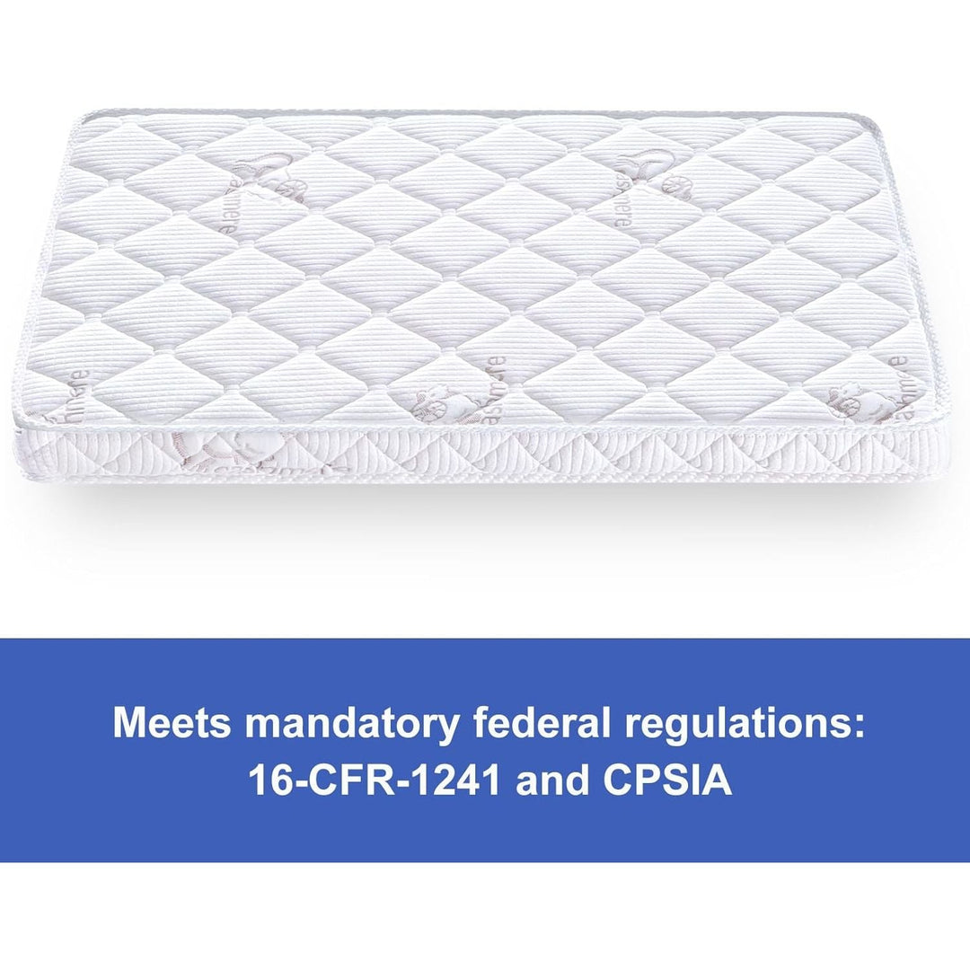 Premium Pack and Play Mattress Topper - 38" x 26" x 1.5", Breathable, Soft, Safety - Reinforced Play Yard Mattress for Babies and Toddlers, Fits Pack N Play Playpens, White - Just Closeouts Canada Inc.