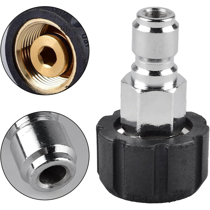 Pressure Washer Quick Connect, M22 15mm Quick Connect, 3/8 in Pressure Washer Hose Adapter for High Pressure Washer Hose, 5000 PSI Power Washer Quick Connect - Just Closeouts Canada Inc.