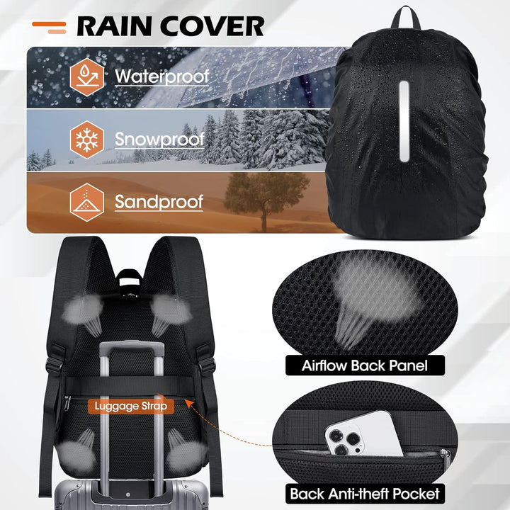 Professional Camera Backpack Anti - Theft Waterproof Camera Bag Laptop Backpack 15.6 Inch with Tripod Holder Rain Cover for Canon/Nikon/Sony Travel Hiking Camera Case for Women Men Photographer, Black - Just Closeouts Canada Inc.