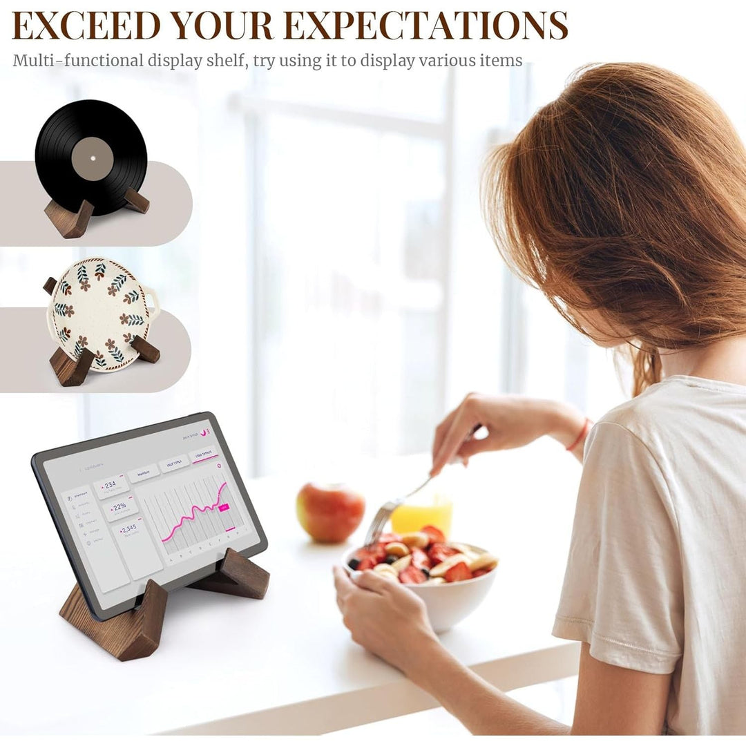 PUERSI Cookbook Stand, Handmade Wooden Book Stand, Cookbook Holder for Reading Hands Free, Recipe Book Hloder Display Stand, Cookbook and Recipe Holder for Counter - Just Closeouts Canada Inc.