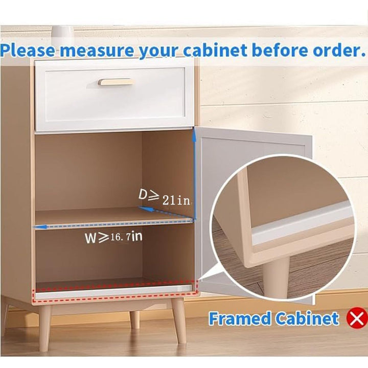 Pull Out Cabinet Organizer 2 PCS, 21" Deep Expandable(16.6" - 26.8") Pull Out Drawers for Kitchen Cabinets Fixed with Adhesive Film for Pots,Pans (White 2PC, 21" Deep) - Just Closeouts Canada Inc.