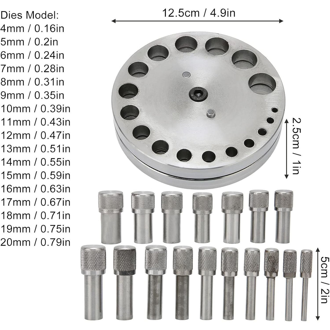 Punch Disc Cutter, Metal Forming Round Jewelry Making Steel Precise Pendant Punch Tool Disc Cutter Set Professional for Home Jewelry Shop - Just Closeouts Canada Inc.X004FHTT3J