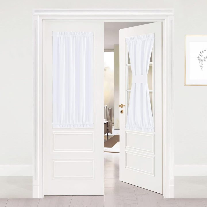 Pure White Room Darkening Door Curtain – 25 x 40 in, 1 Panel - Just Closeouts Canada Inc.