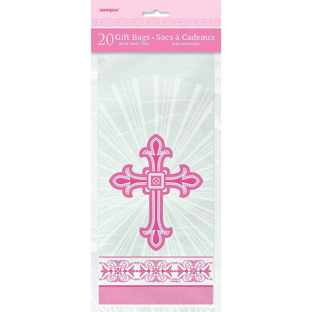 Radiant Cross Pink Religious Cellophane Bags, 20ct - Just Closeouts Canada Inc.011179437894