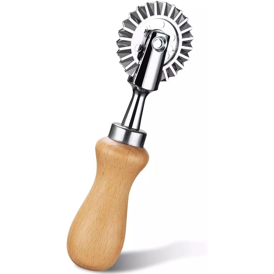 Ravioli and Pastry Wheel Cutter with Oak Handle - Just Closeouts Canada Inc.