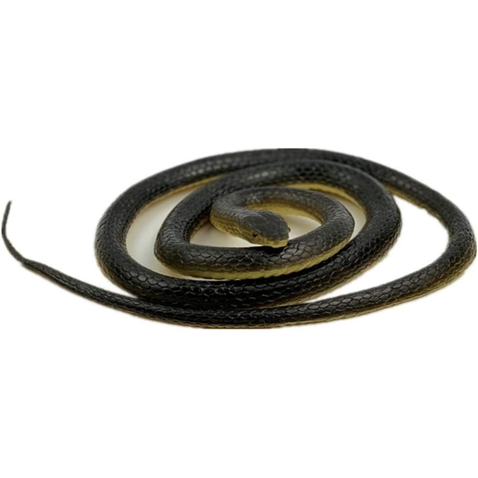 Realistic Rubber Snake 2Pcs, Scary Fake Snake Large Snake Toy for Garden Props, Pranks, Keep Birds Away (52 Inch) - Just Closeouts Canada Inc.