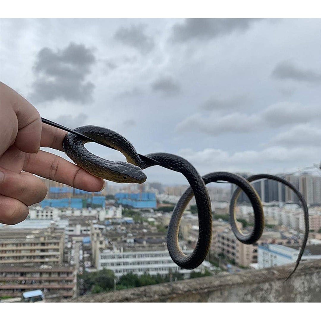 Realistic Rubber Snake 2Pcs, Scary Fake Snake Large Snake Toy for Garden Props, Pranks, Keep Birds Away (52 Inch) - Just Closeouts Canada Inc.