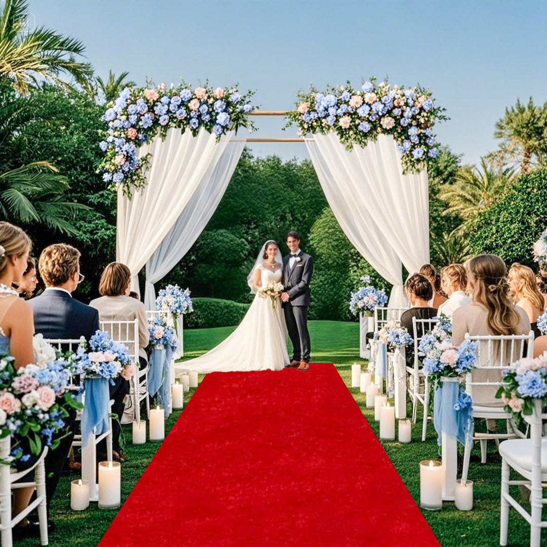 Red Aisle Runner for Wedding Ceremony 4x15 FT Sequin Aisle Runner Glitter Aisle Runner for Outdoor Rug Runner Carpet Runner for Party Aisle Floor Runner Aisle for Church Beach Weddings - Just Closeouts Canada Inc.X004PNP3ND