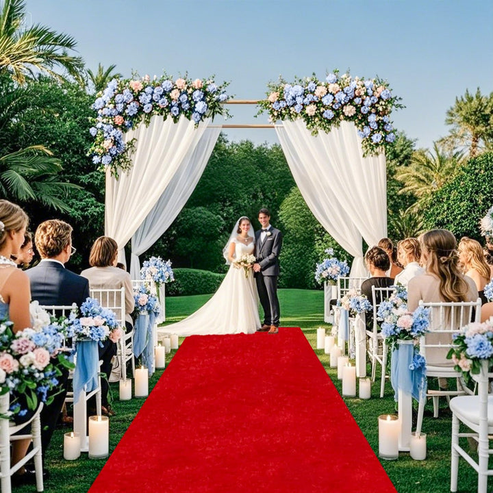 Red Aisle Runner for Wedding Ceremony 4x15 FT Sequin Aisle Runner Glitter Aisle Runner for Outdoor Rug Runner Carpet Runner for Party Aisle Floor Runner Aisle for Church Beach Weddings - Just Closeouts Canada Inc.X004PNP3ND
