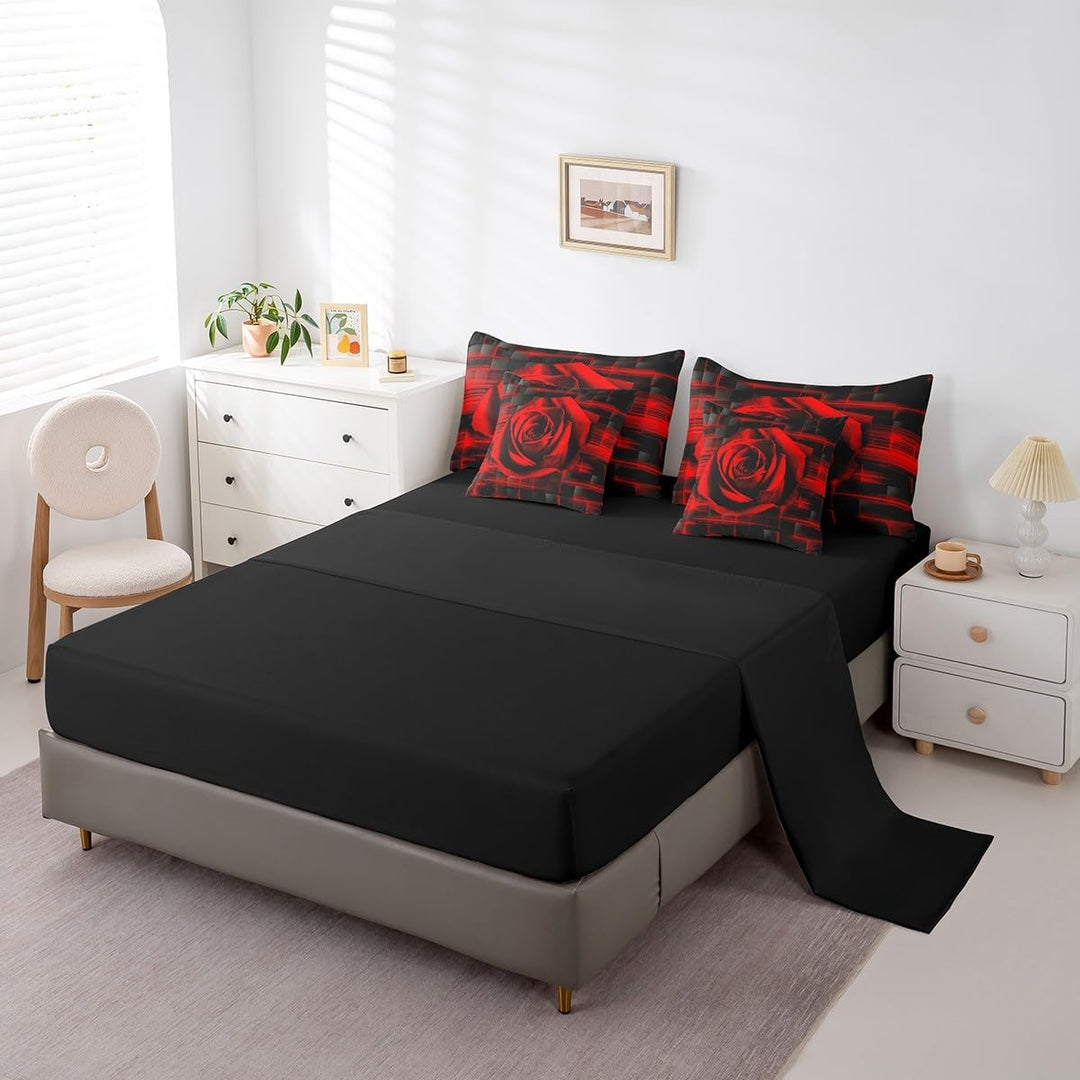 Red Rose Comforter & Sheet Set, Full, 7-Piece - Just Closeouts Canada Inc.X004OJKICJ