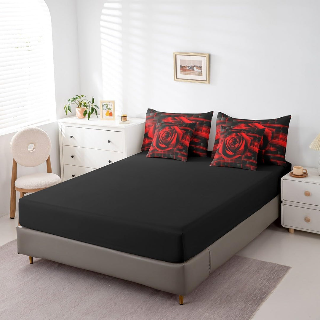 Red Rose Comforter & Sheet Set, Full, 7-Piece - Just Closeouts Canada Inc.X004OJKICJ