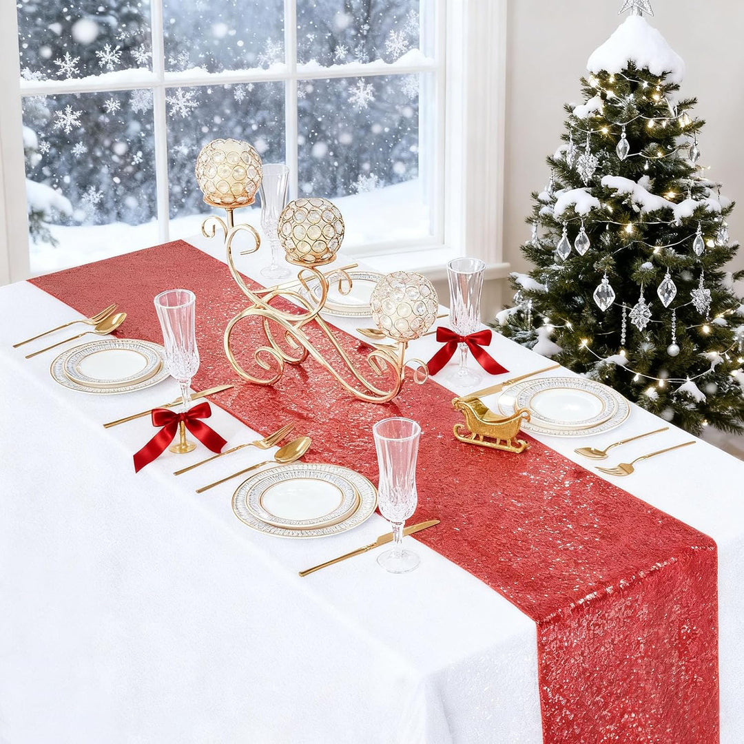 Red Sequin Table Runners, 4-Pack, 14 × 80 in - Just Closeouts Canada Inc.X004TE52NJ