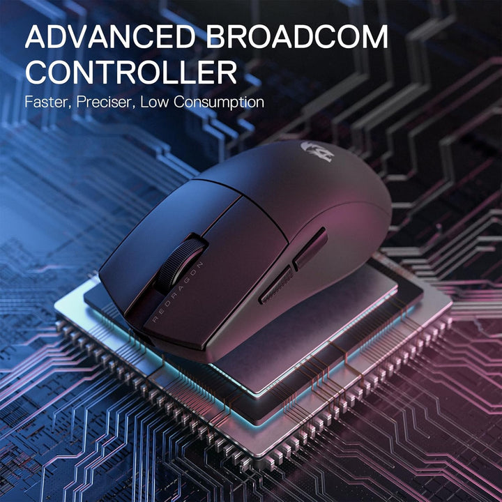 Redragon M922 PRO 3 - Mode Wireless Gaming Mouse, 51G Ultra - Light 26K DPI Mouse w/Ergonomic Natural Grip Build, Full Programmable Buttons, Software Supports DIY Keybinds & DPI - Just Closeouts Canada Inc.