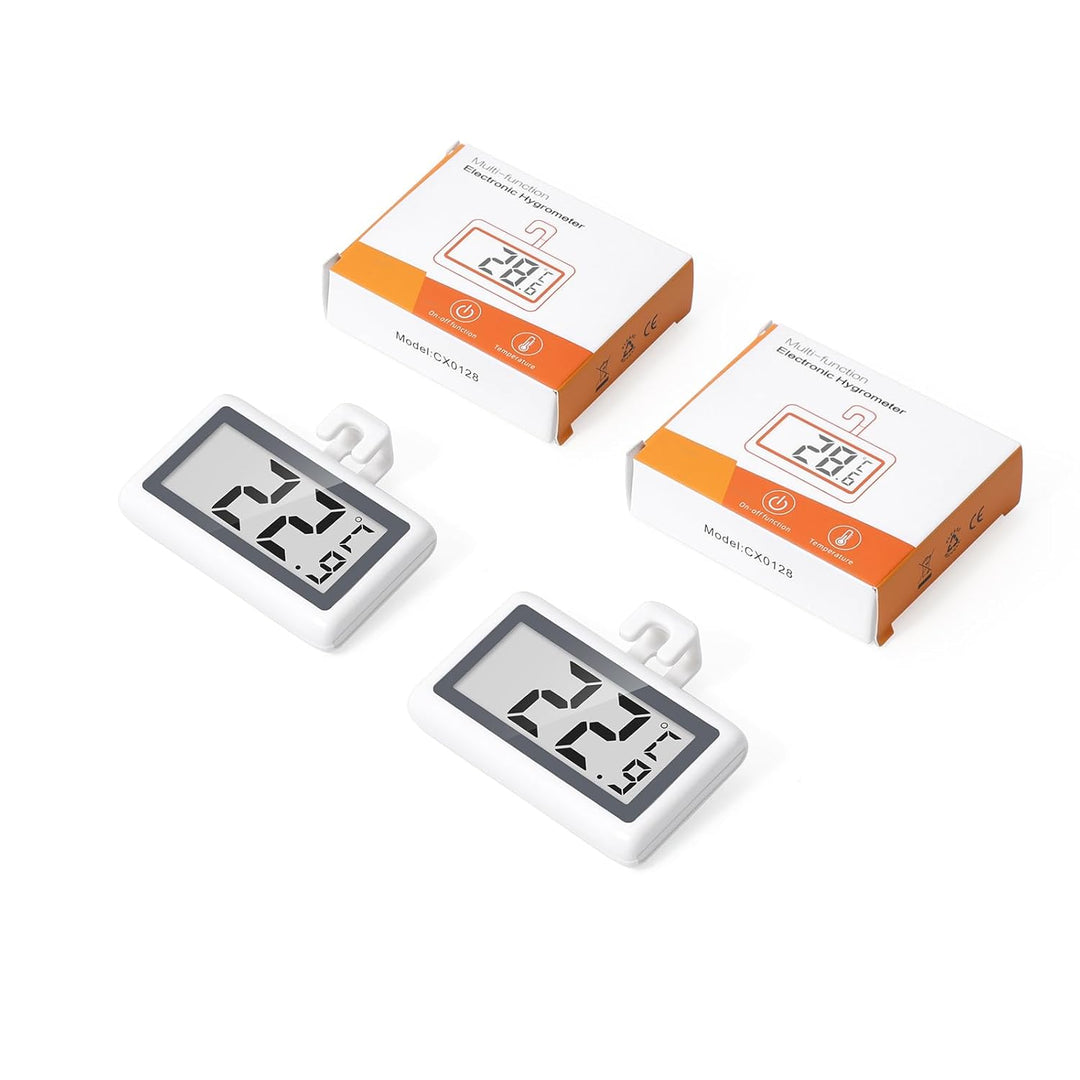 Refrigerator Thermometer, Digital Fridge Thermometer with LCD Display, Freezer Temperature Gauge with ℃/℉ Switch, Frost Reminder for Home, Office, Kitchen & Restaurants – 2 Pack - Just Closeouts Canada Inc.