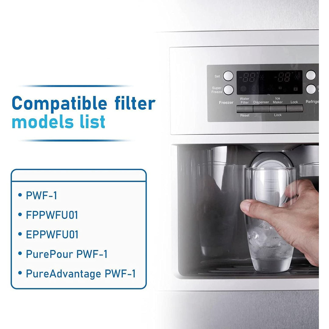 Refrigerator Water Filter Replacement Compatible with Frigidaire FPPWFU01 PurePour PWF - 1 Electrolux EPPWFU01 PureAdvantage PWF - 1 Water Filter (3 Pack) - Just Closeouts Canada Inc.