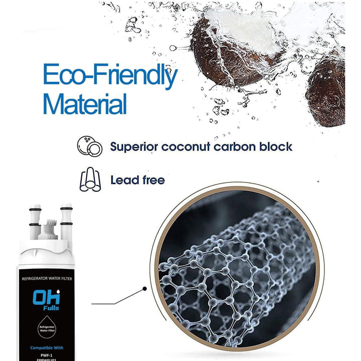 Refrigerator Water Filter Replacement Compatible with Frigidaire FPPWFU01 PurePour PWF - 1 Electrolux EPPWFU01 PureAdvantage PWF - 1 Water Filter (3 Pack) - Just Closeouts Canada Inc.