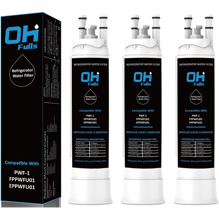 Refrigerator Water Filter Replacement Compatible with Frigidaire FPPWFU01 PurePour PWF - 1 Electrolux EPPWFU01 PureAdvantage PWF - 1 Water Filter (3 Pack) - Just Closeouts Canada Inc.