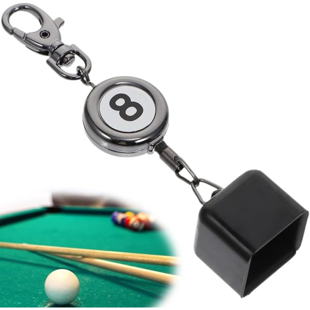 Retractable Pool Cue Chalk Holder with Key Ring - Just Closeouts Canada Inc.