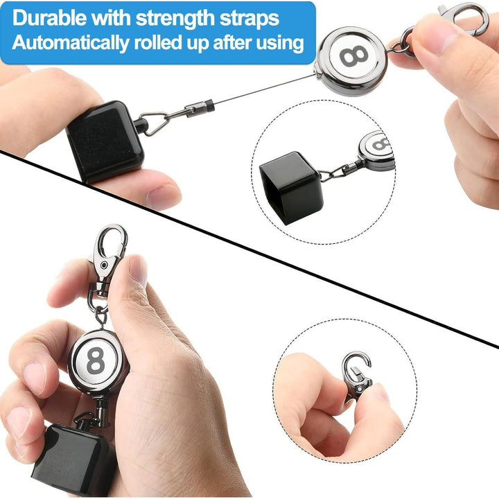 Retractable Pool Cue Chalk Holder with Key Ring - Just Closeouts Canada Inc.