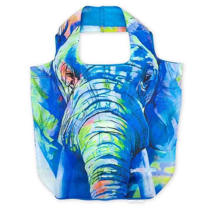 Reusable Foldable Compact Tote Bag - Elephant, 5925-99 - Just Closeouts Canada Inc.