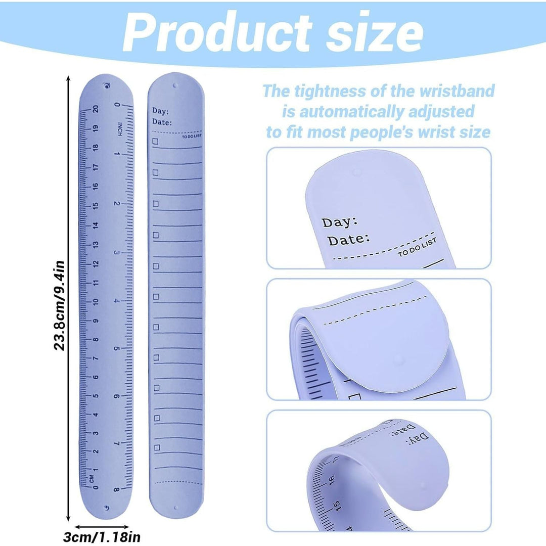 Reusable Silicone Memo Wristbands with Rulers, 6-Pack - Just Closeouts Canada Inc.X004C7HYCZ