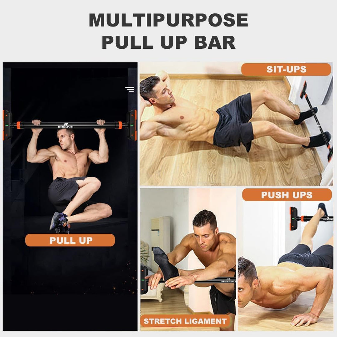 Rhinosport Door Pull Up Bar Doorway Strength Training Chin Up Bar from 69 - 92 cm (27.1in - 36.2in) Workout Bar Equipment No Screws Home Gym - Just Closeouts Canada Inc.