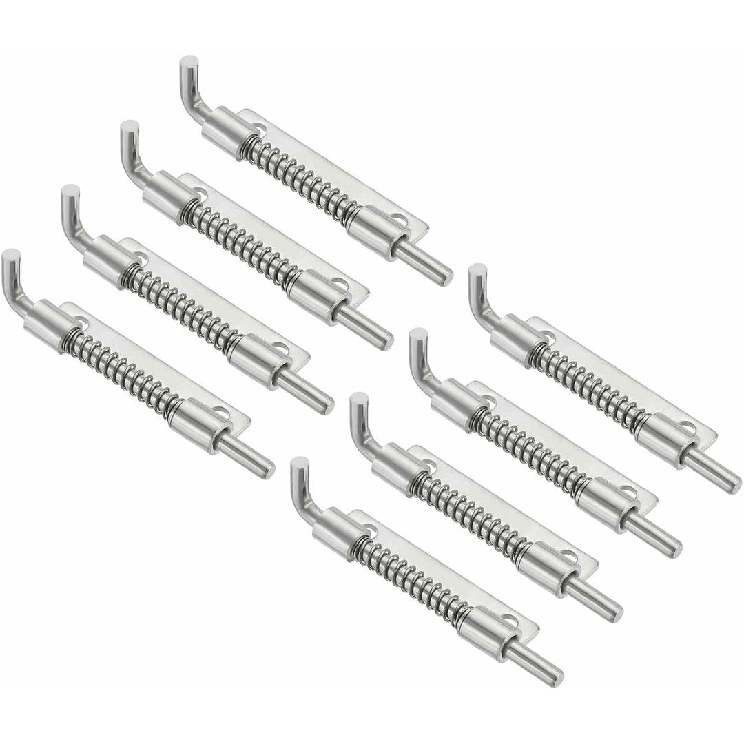Right-Hand Stainless Steel Spring-Loaded Latch Pins, 3.35 x 0.69 in, 8-Pack - Just Closeouts Canada Inc.