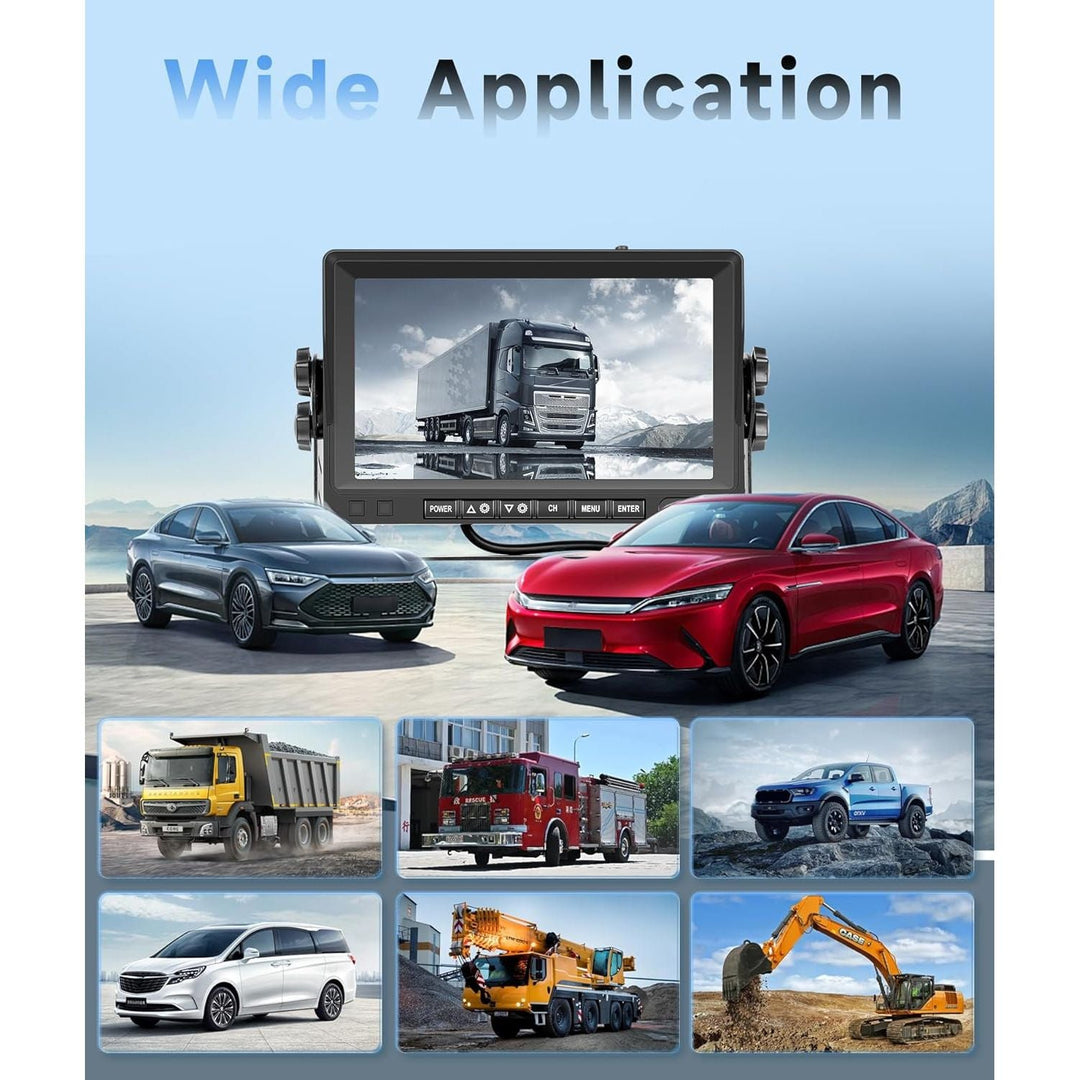 Rimoody Wireless RV Backup Camera with Waterproof 4 Cameras, Night Vision?HD 7" IPS 4 Split Screen Monitor, Digital Signals, Includes 64G Card for Truck, Trailer, Motorhome, Bus, DVR Loop Recording - Just Closeouts Canada Inc.