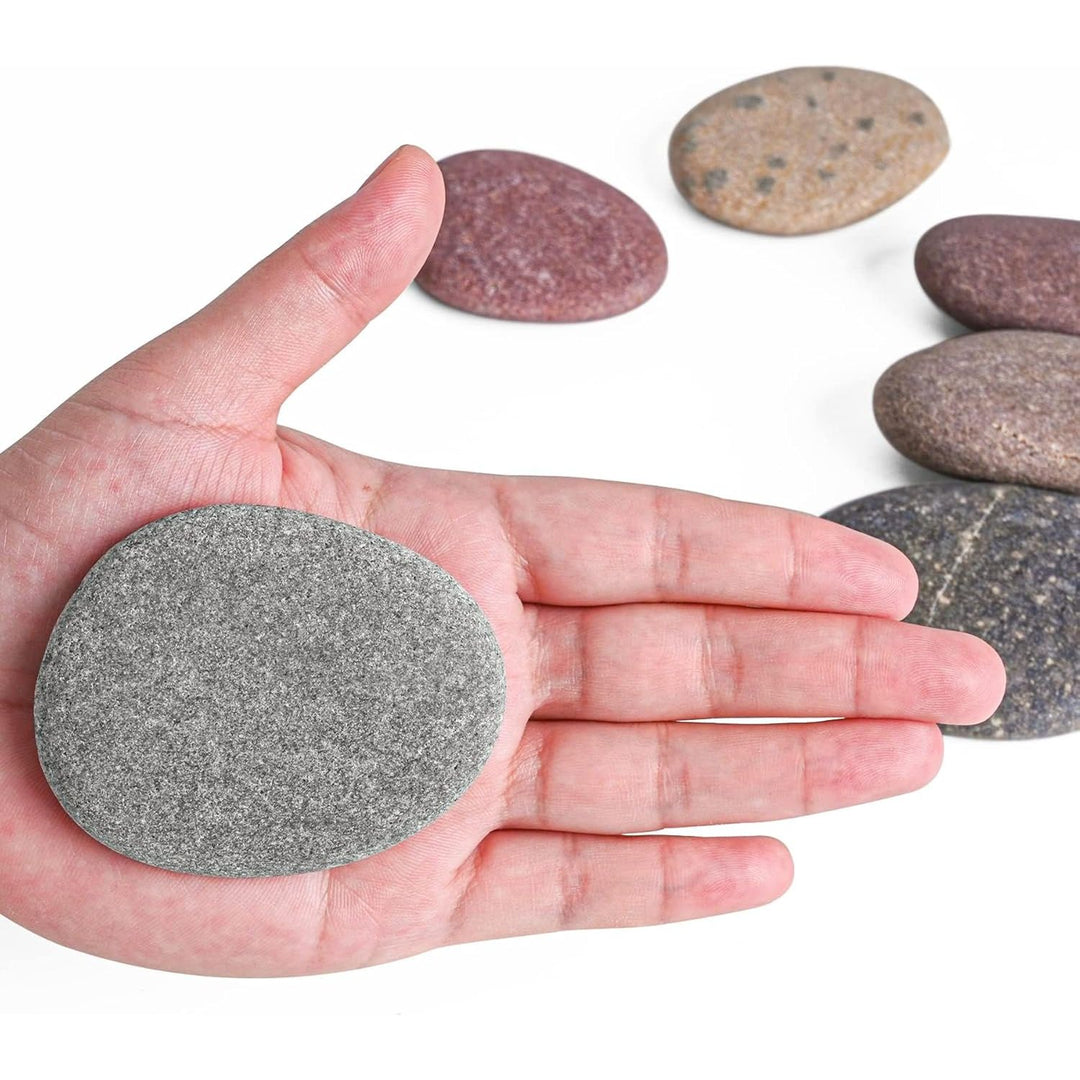 River Rocks for Painting 75 Pcs Large 2 - 3 Inch Flat Smooth Painting Stones Craft Rock to Paint for Kids Crafts Painting Bulk - Just Closeouts Canada Inc.