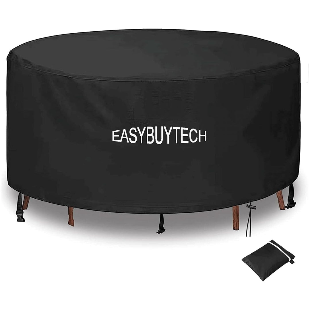 Round Patio Table Cover, 420D Patio Furniture Covers Round, Outdoor Furniture Cover Waterproof, UV Resistant, Windproof, Dustproof, 62" Dia x 27.5" H - Just Closeouts Canada Inc.X004D4AXH5