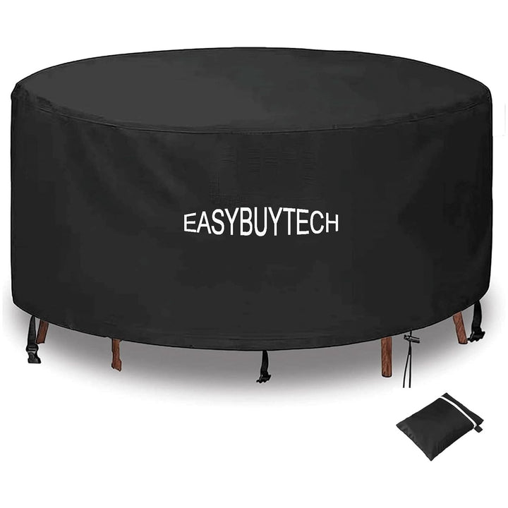 Round Patio Table Cover, 420D Patio Furniture Covers Round, Outdoor Furniture Cover Waterproof, UV Resistant, Windproof, Dustproof, 62" Dia x 27.5" H - Just Closeouts Canada Inc.X004D4AXH5