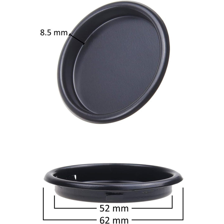 Round Steel Closet Door Finger Pulls, Black, 4-Pack - Just Closeouts Canada Inc.