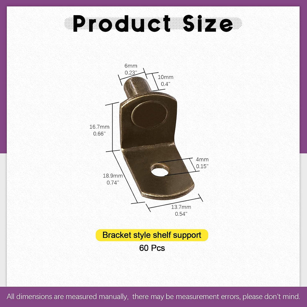 Bronze cabinet shelf pin dimensions