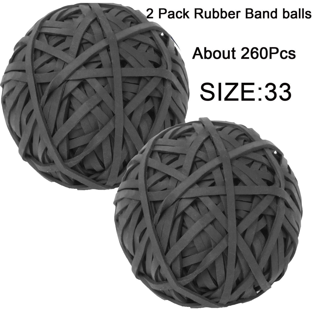 Rubber Bands Ball Size 33 2 Pack Black 260pcs Elastic Bands For School Home Strong Loop Office Supplies DIY Arts Crafts Document Organizing - Just Closeouts Canada Inc.X003Y9KNO3