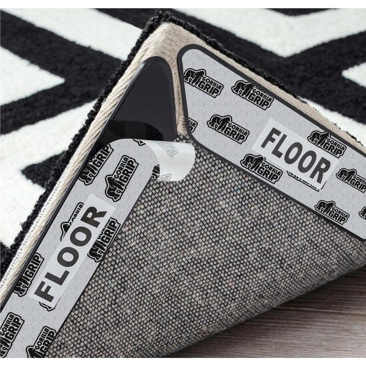 Rug Gripper Pads 12 Pack, Keep Area Rugs Corners from Curling and Bunching, Reusable Dual - Sided Flexible Sticky Pad Grips Floor and Holds Carpet in Place on Hardwood Floors - Just Closeouts Canada Inc.