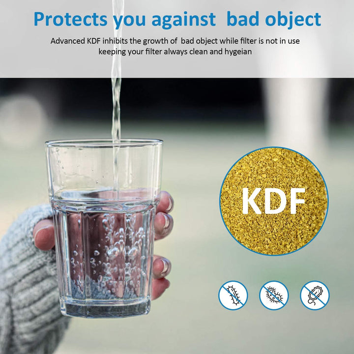 RV Inline Water Filter with Flexible Hose Protector,Dedicated for RVs and Marines,2 Pack Drinking & Washing Filter,Reduces Lead,Fluoride,Chlorine,Bad Taste & Odor - Just Closeouts Canada Inc.