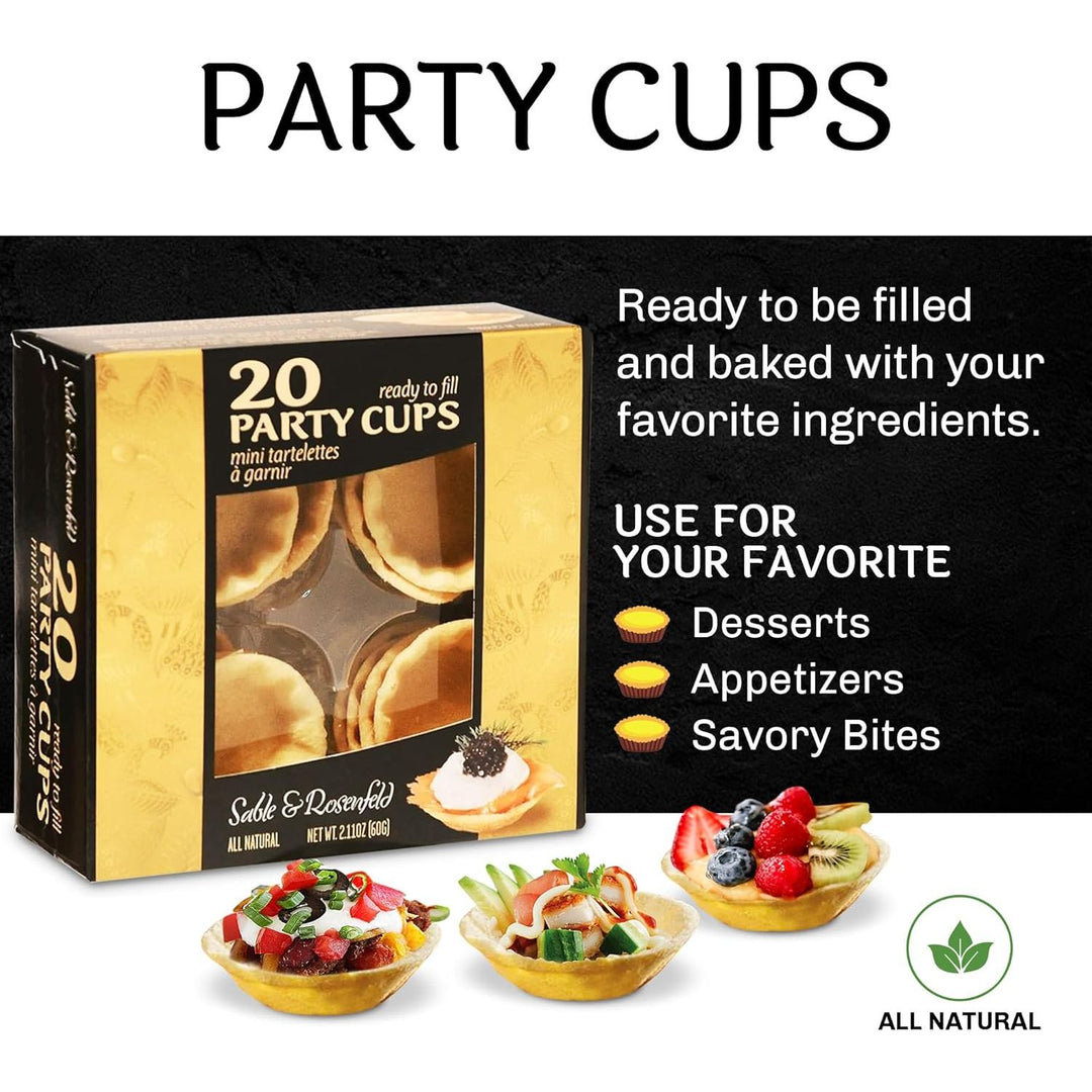 Sable & Rosenfeld 20 Ready To Fill Party Cups, 60g - Just Closeouts Canada Inc.