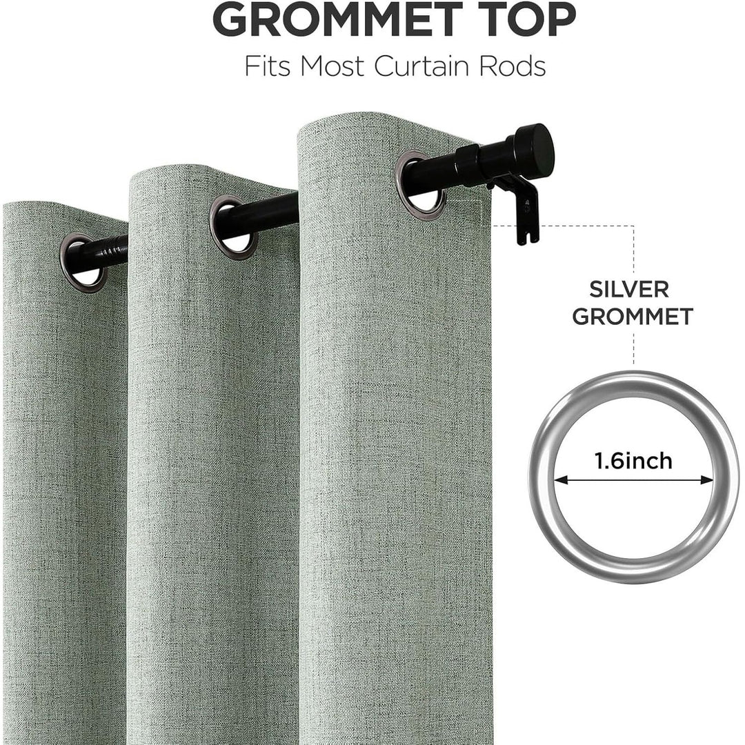 Sage Green Blackout Grommet Curtains, 2 Panels, 52 x 63 in - Just Closeouts Canada Inc.X003QH44QB