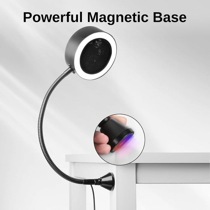 SainSmart Portable Fume Extractor Fan with LED Lights, Memory Stainless Steel Gooseneck & Replaceable Table Clamp, Magnetic Solder Smoke Absorber for Soldering DIY Working Station - Just Closeouts Canada Inc.