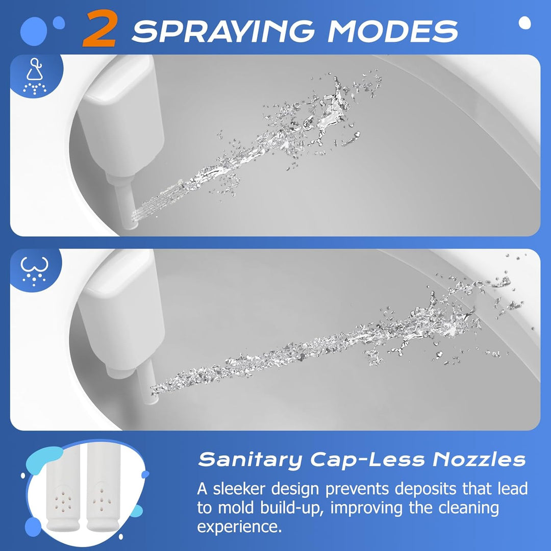 SAMODRA Self Cleaning Bidet for Toilet, Ultra - Slim Single Nozzle Bidet Attachment for Toilet with Adjustable Water Pressure, Fresh Water Non - Electric Bidet, Minimalist Bidet Ease of Use - Just Closeouts Canada Inc.