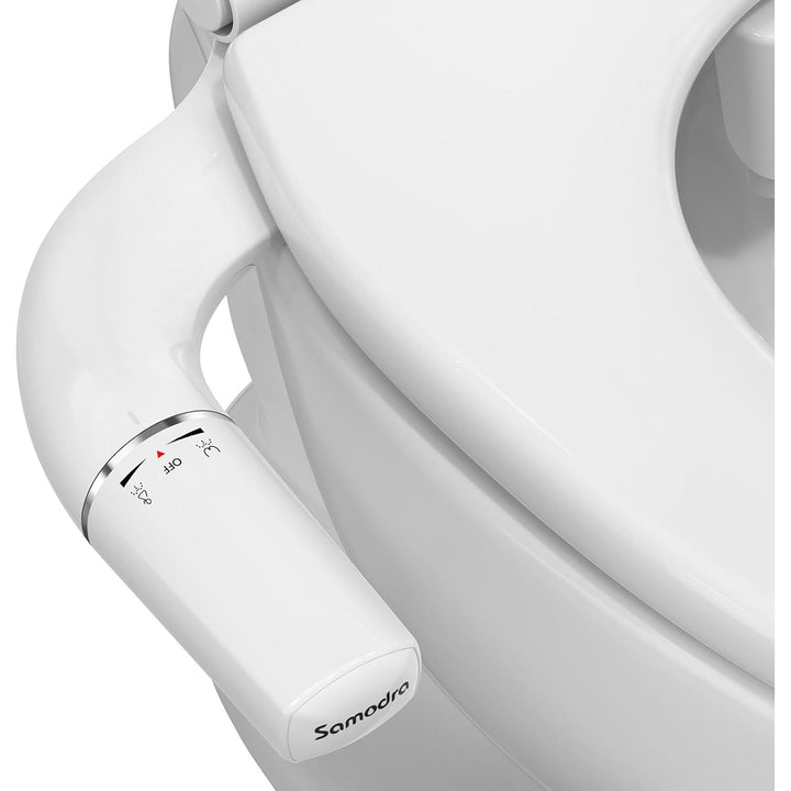 SAMODRA Self Cleaning Bidet for Toilet, Ultra - Slim Single Nozzle Bidet Attachment for Toilet with Adjustable Water Pressure, Fresh Water Non - Electric Bidet, Minimalist Bidet Ease of Use - Just Closeouts Canada Inc.