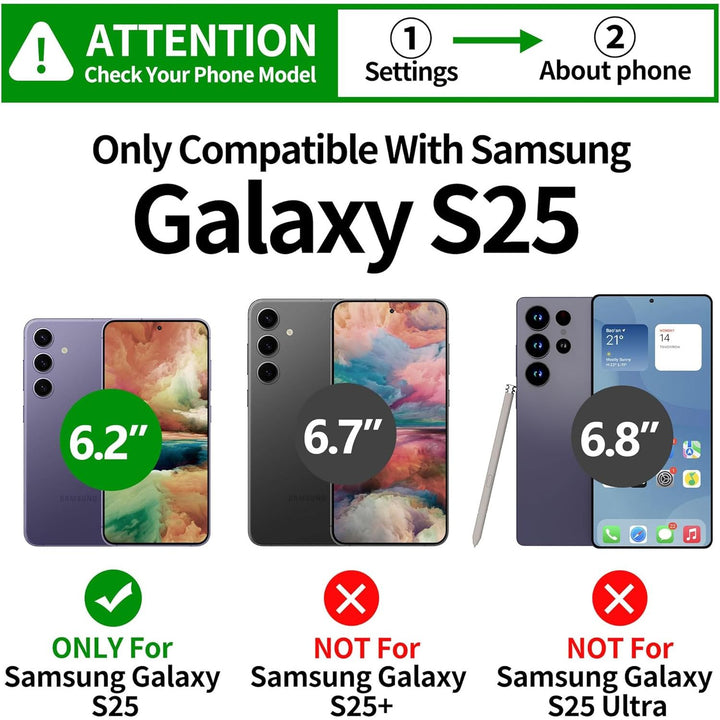 Samsung Galaxy S25 Case, IP68 Waterproof Shockproof Dustproof Protective Cover, 360° Full - Body Defense with Front and Back Dual Protection, Green - Just Closeouts Canada Inc.