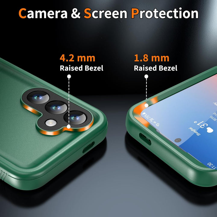 Samsung Galaxy S25 Case, IP68 Waterproof Shockproof Dustproof Protective Cover, 360° Full - Body Defense with Front and Back Dual Protection, Green - Just Closeouts Canada Inc.