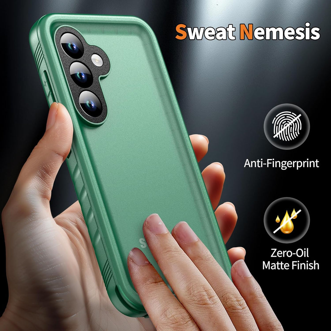 Samsung Galaxy S25 Case, IP68 Waterproof Shockproof Dustproof Protective Cover, 360° Full - Body Defense with Front and Back Dual Protection, Green - Just Closeouts Canada Inc.