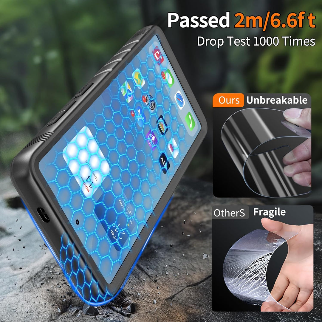 Samsung Galaxy S25 Ultra Military Waterproof IP68 Heavy Duty 360 Full Body with Screen Camera Protector Double Dustproof Hard Tough Protective S 25 Ultra Front Back Cover, Black - Just Closeouts Canada Inc.