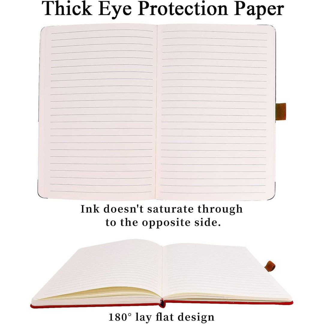 SAYEEC Lined Journal Notebook, 200 Pages Classic Hardcover Notebook with Pen Loop, A5 Ruled Journals for Writing Note Taking Office School, Premium Thick Paper with Inner Pocket (Red) - Just Closeouts Canada Inc.